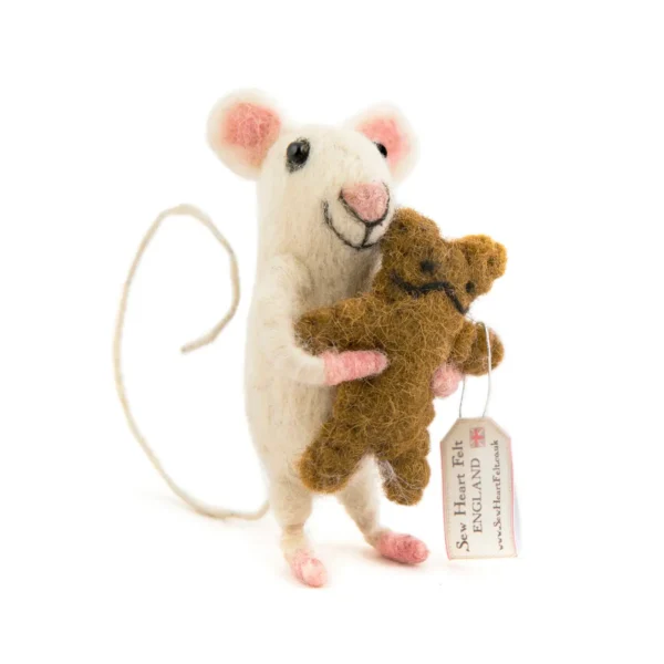 Babymaus mit Teddy