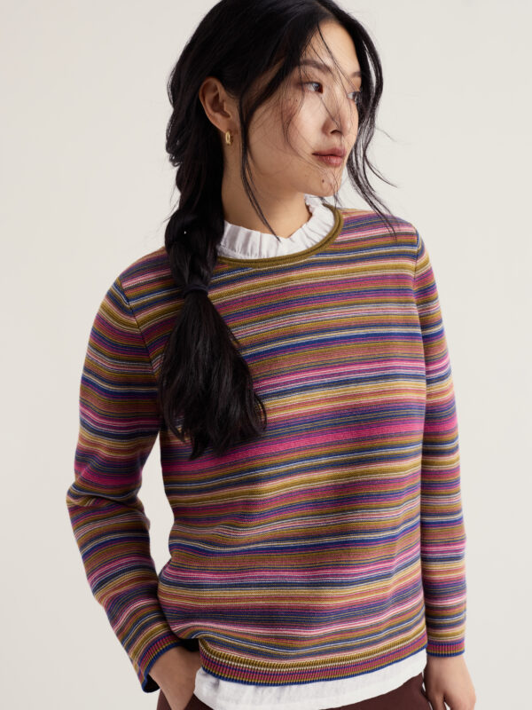 Makers Jumper Ripple Marks Fern Moss Multi