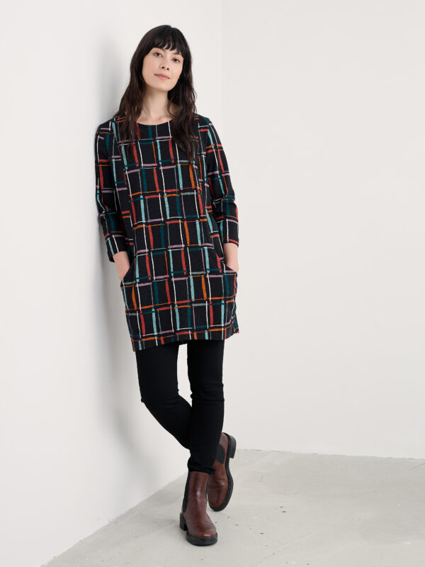 Shore Foraging Tunic Rock Check Onyx