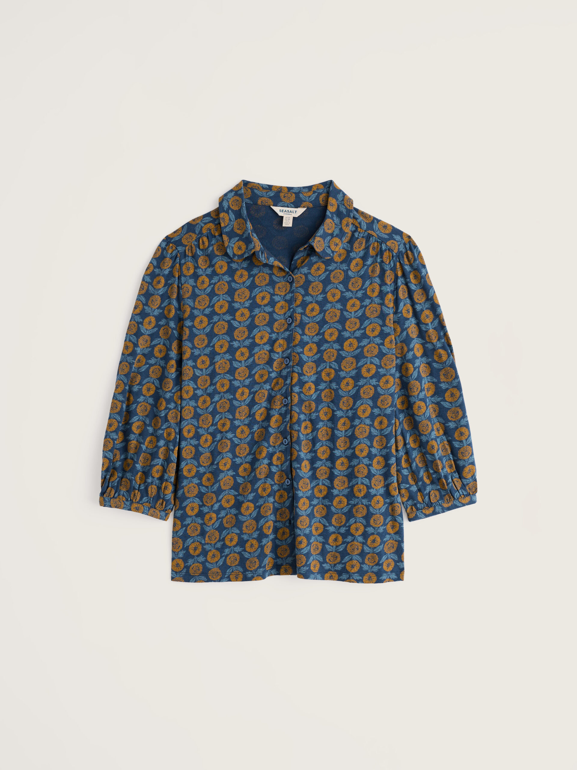 3/4 Embrace Shirt Marigold Sketch Marine – Bild 3