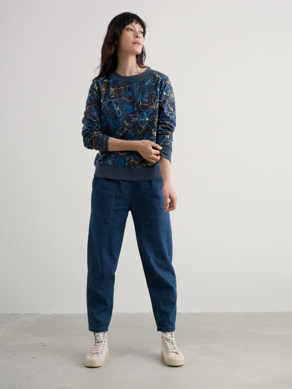 Bright Wave Sweatshirt Drawn Floral Maritime – Bild 5