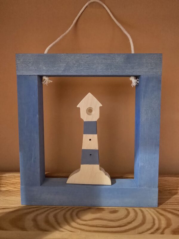 Talvel Fensterbild Leuchtturm