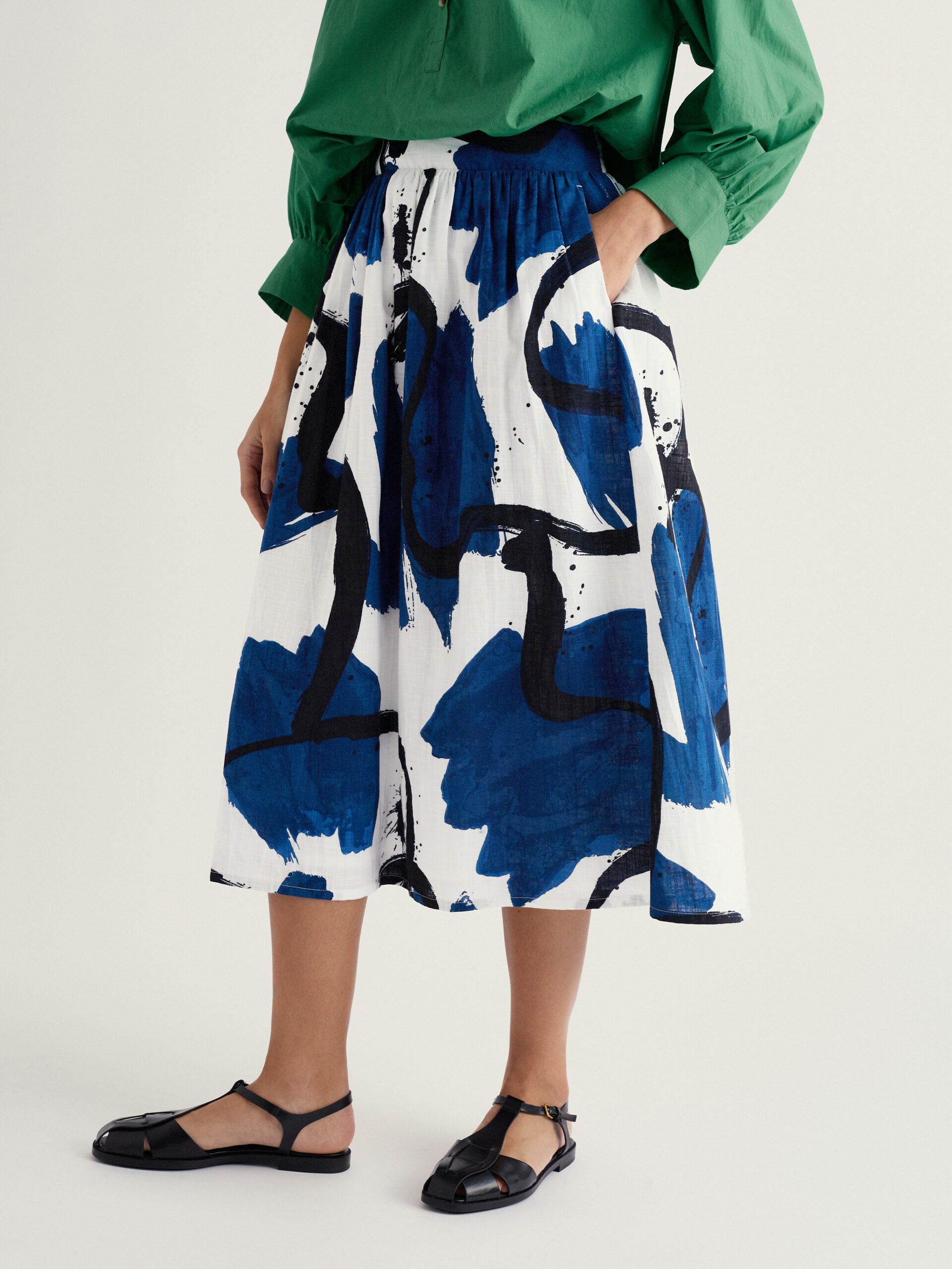 Mevagissey Skirt Paint Canvas Dark Voyage – Bild 3