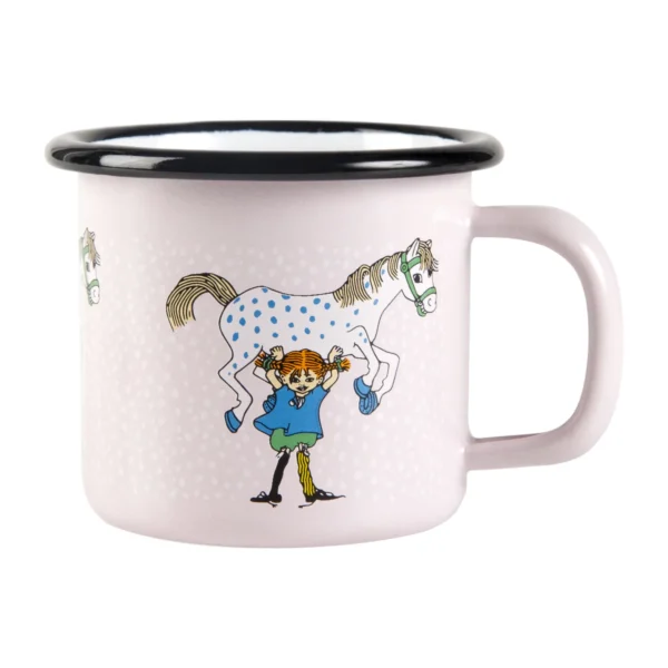 Pippi and the Horse Emaille Becher 1,5dl