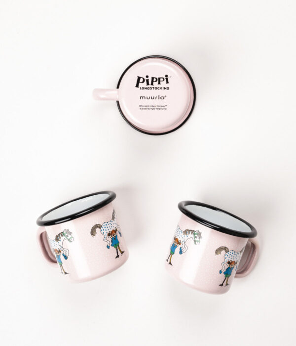Pippi and the Horse Emaille Becher 1,5dl – Bild 3