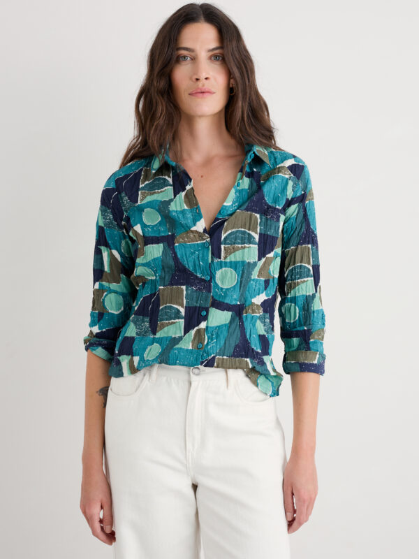 Larissa Shirt Penwith Abstract Emulsion