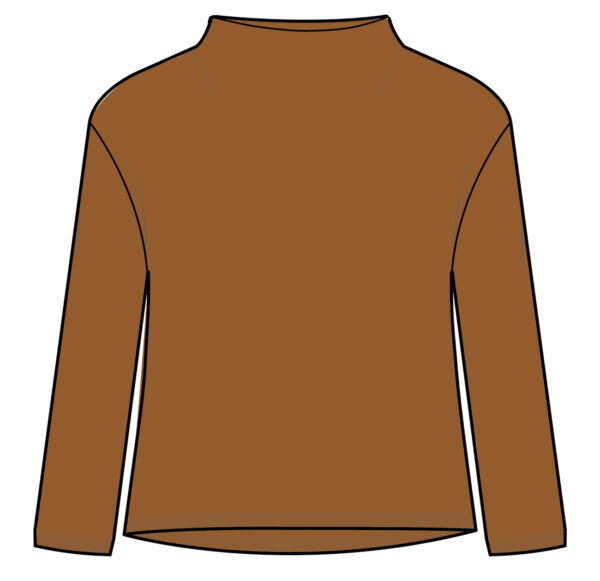 Stehbundpullover meliert camel – Bild 3