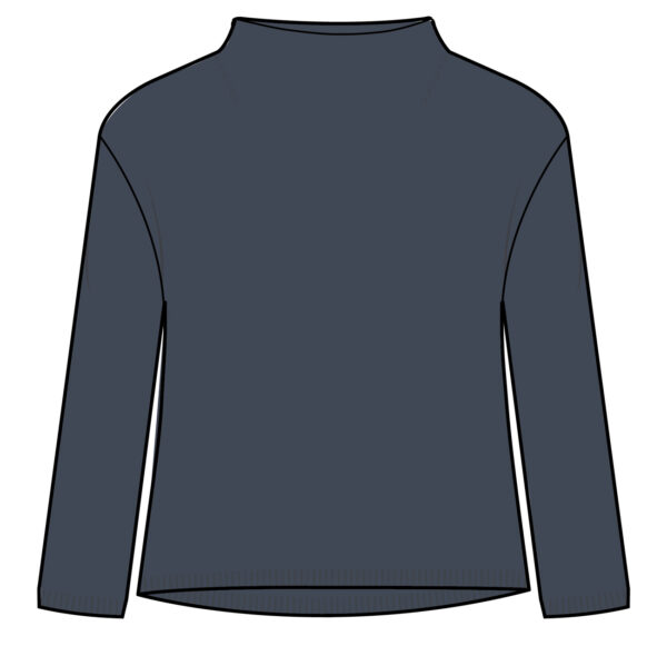 Stehbundpullover meliert dark denim