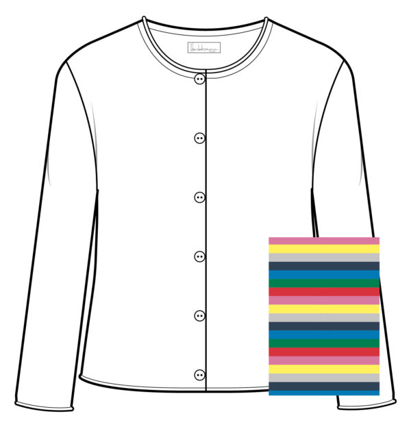 Strickjacke TYRA Ringel multicolour – Bild 3