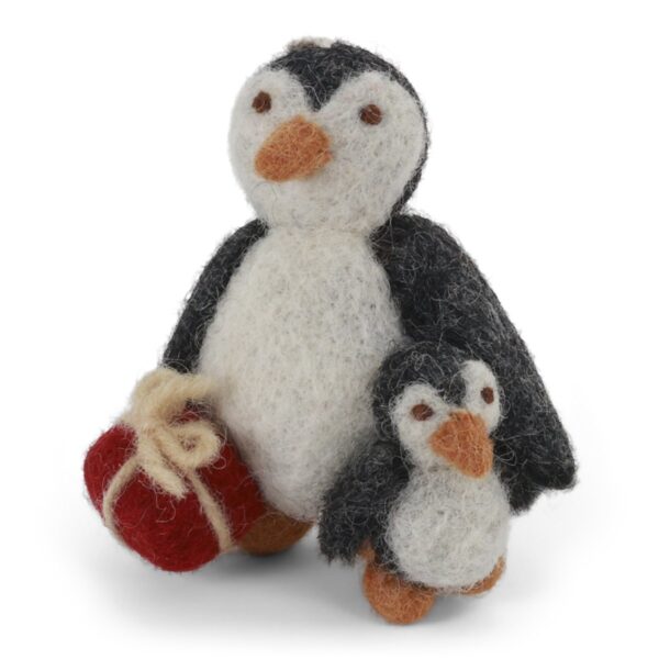 Hängedekoration Pinguin mit Baby