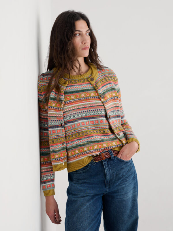 Cove Cottage Cardigan Carved Relief Pear Multi – Bild 4