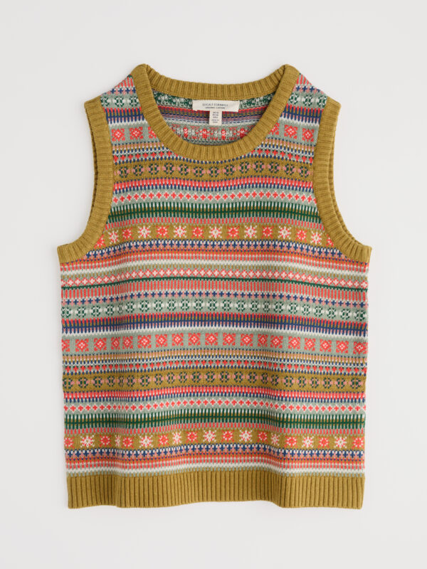 Cove Cottage Vest Carved Relief Pear Multi