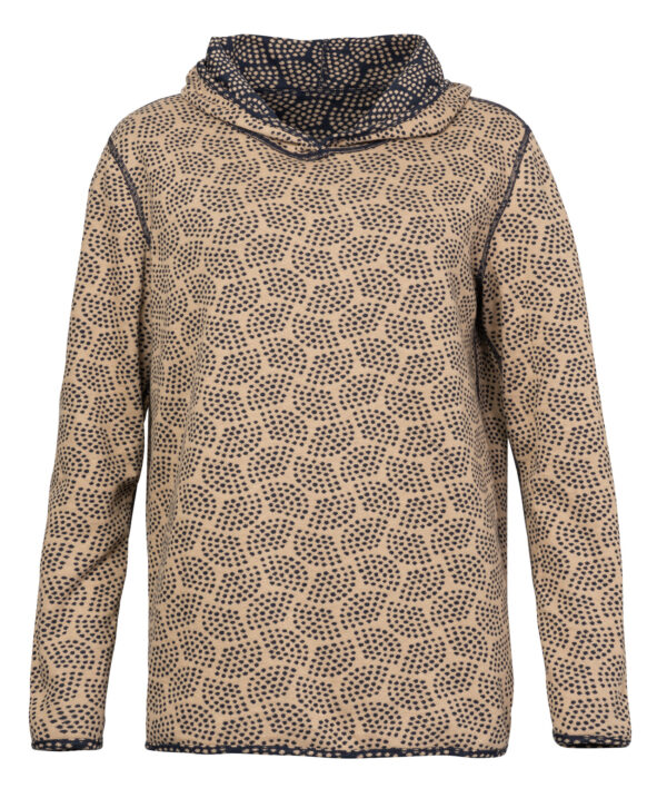 Kapuzenwendeshirt FECHA Marine Milchkaffee – Bild 2