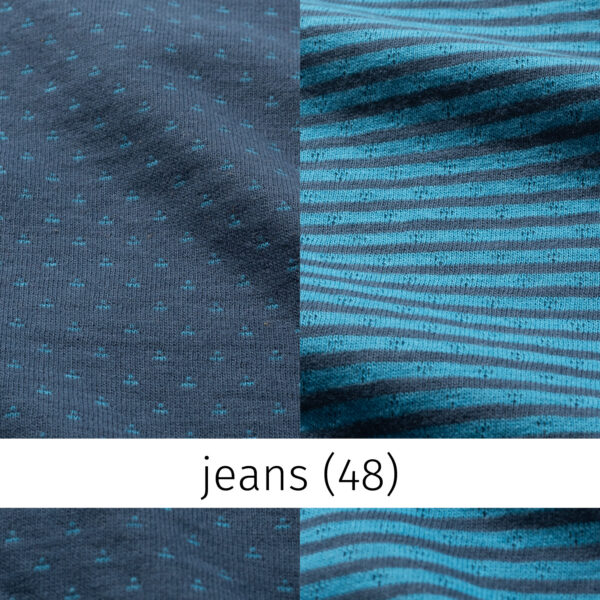 Kapuzenwendeshirt Zickzack Jeans Pfau – Bild 3