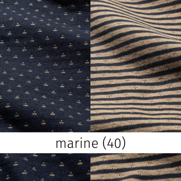 Kapuzenwendeshirt Zickzack Marine Milchkaffee – Bild 2