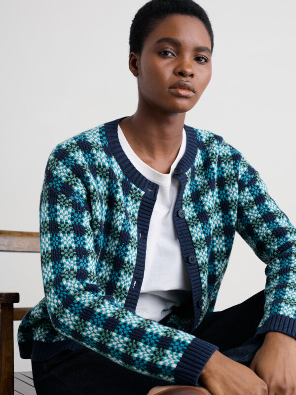 Kensa Cardigan Circlet Maritime Emulsion – Bild 3