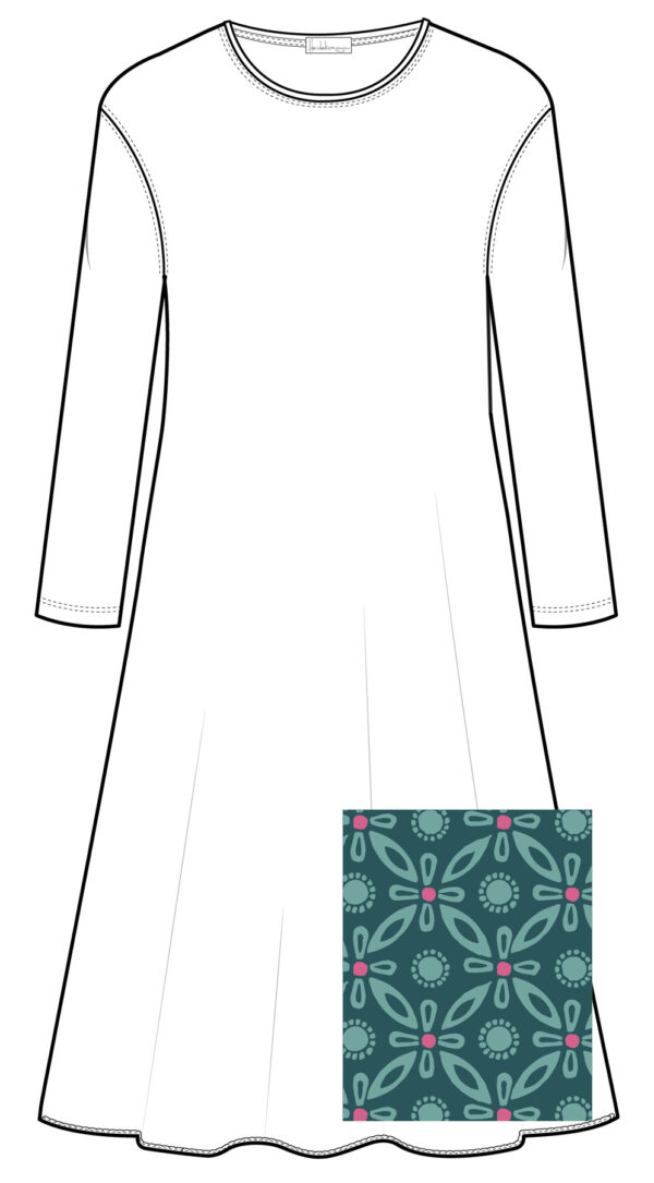 Kleid A-Linie Agneta meergrün – Bild 2