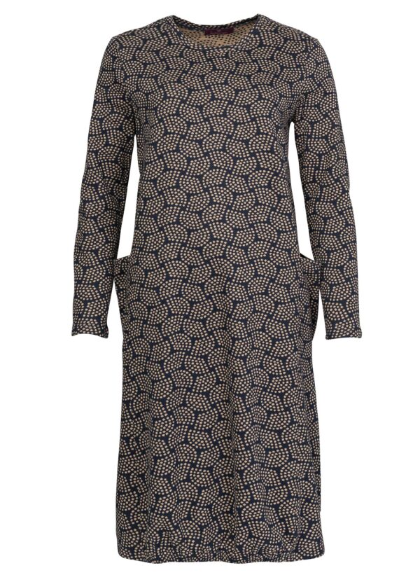 Kleid Fecha milchkaffee mit Taschen