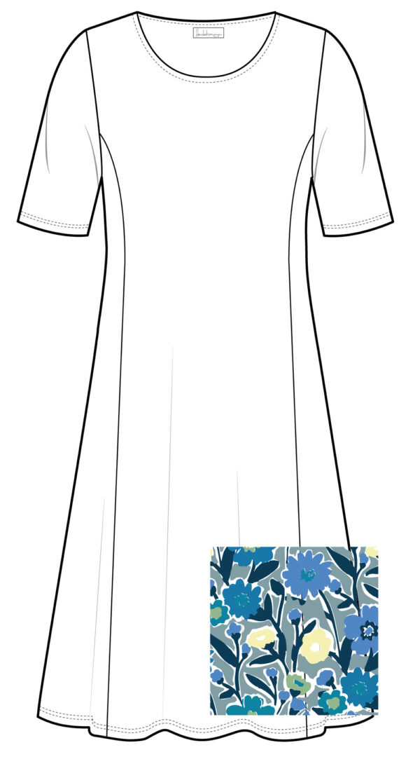 Kleid A-Linie Mika aqua