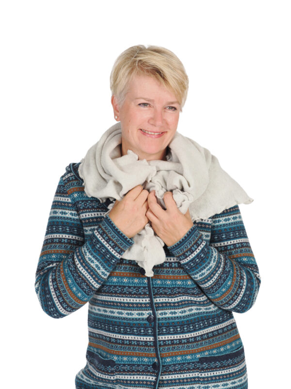 Strickmantel mit Kapuze ELVA dark denim – Bild 4