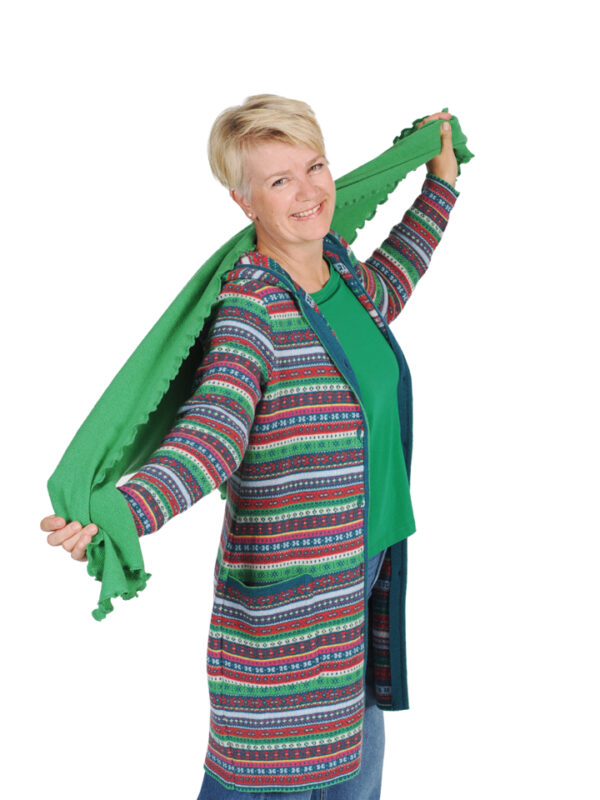 Strickmantel mit Kapuze ELVA bunt – Bild 6