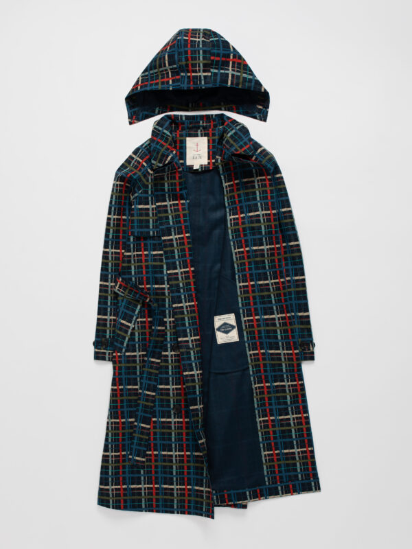 Penweathers Trench Coat Sketched Check Maritime – Bild 3
