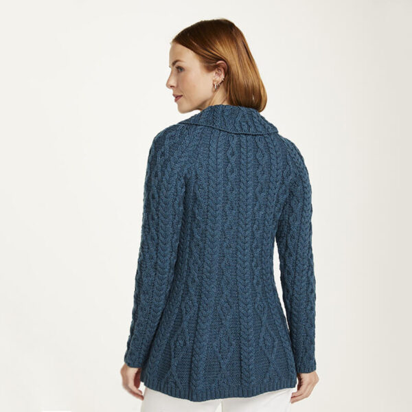 Superweiche Merinowolljacke Petrol – Bild 2