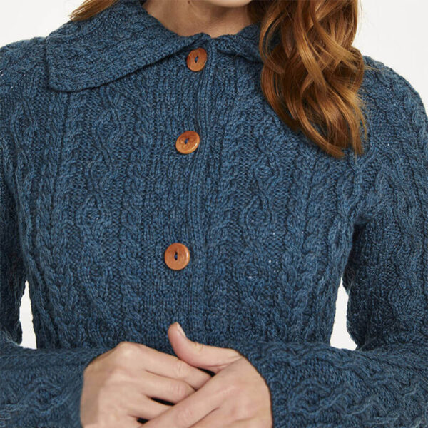 Superweiche Merinowolljacke Petrol – Bild 3