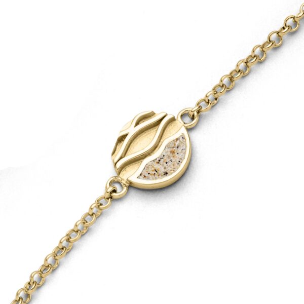 Armband Strandwellen Strandsand vergoldet
