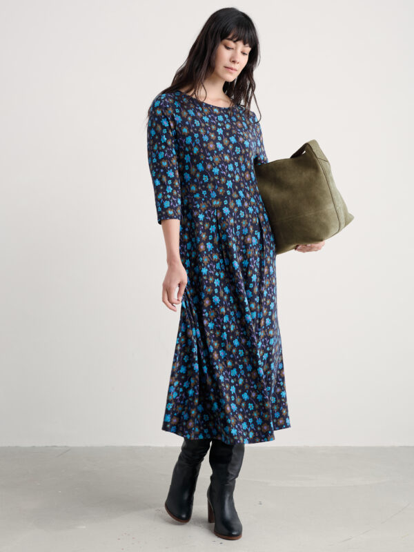 3/4 Wild Bouquet Dress Falling Flowers Maritime – Bild 4