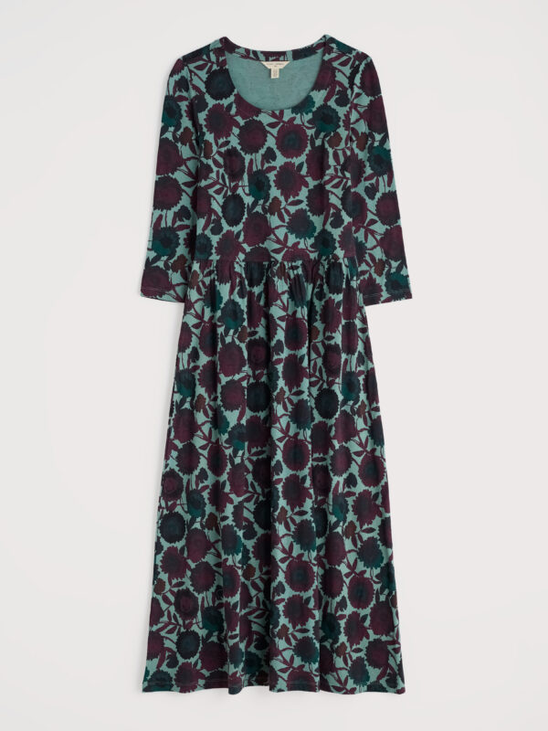 Emily Dress Figurative Floral Sardine