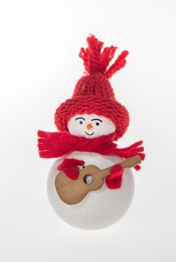 Stecker kleiner Schneemann mit Gitarre