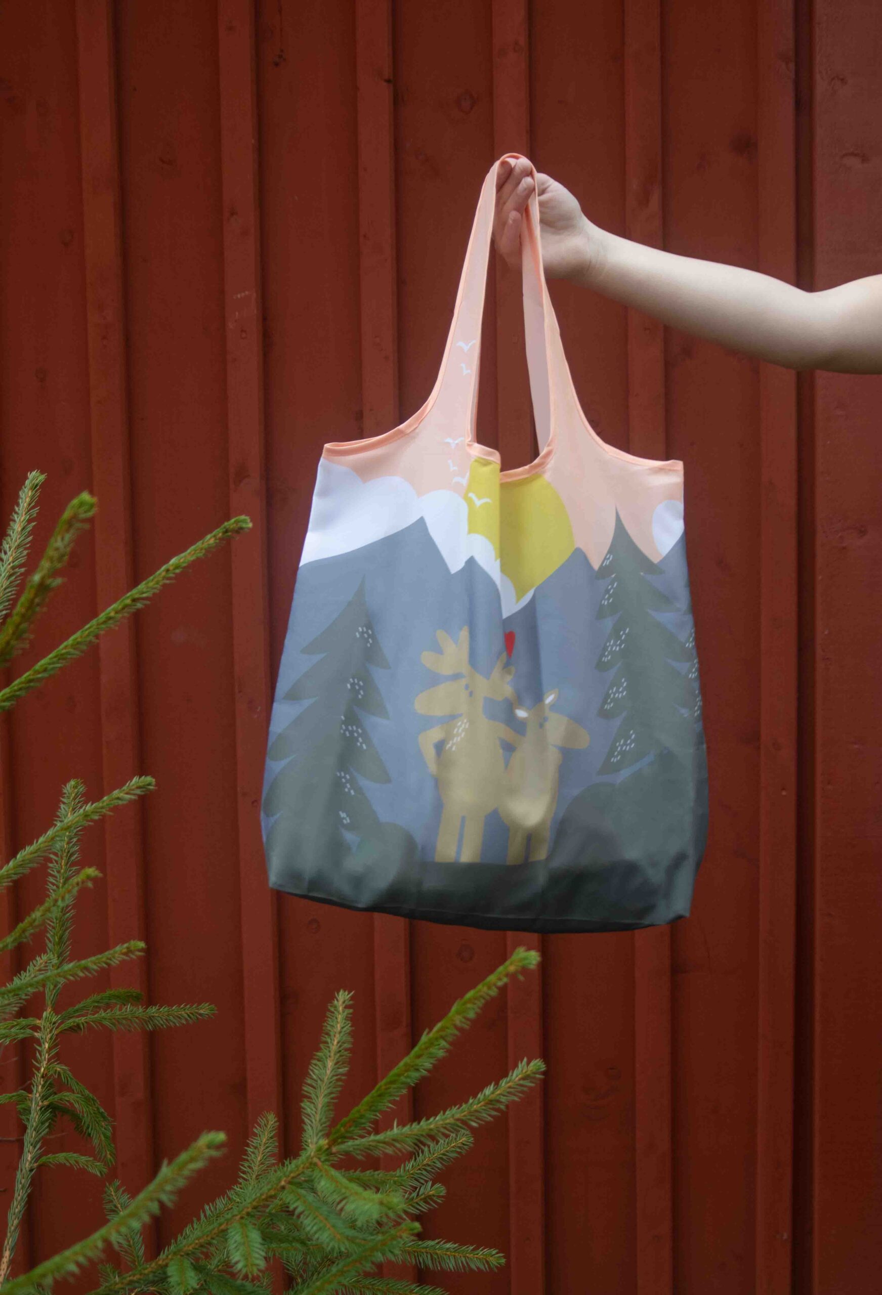 Shopping Bag Moose in Love – Bild 2