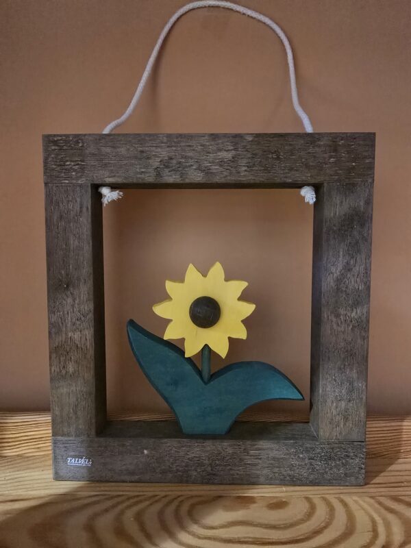 Talvel Fensterbild braun mit Sonnenblume