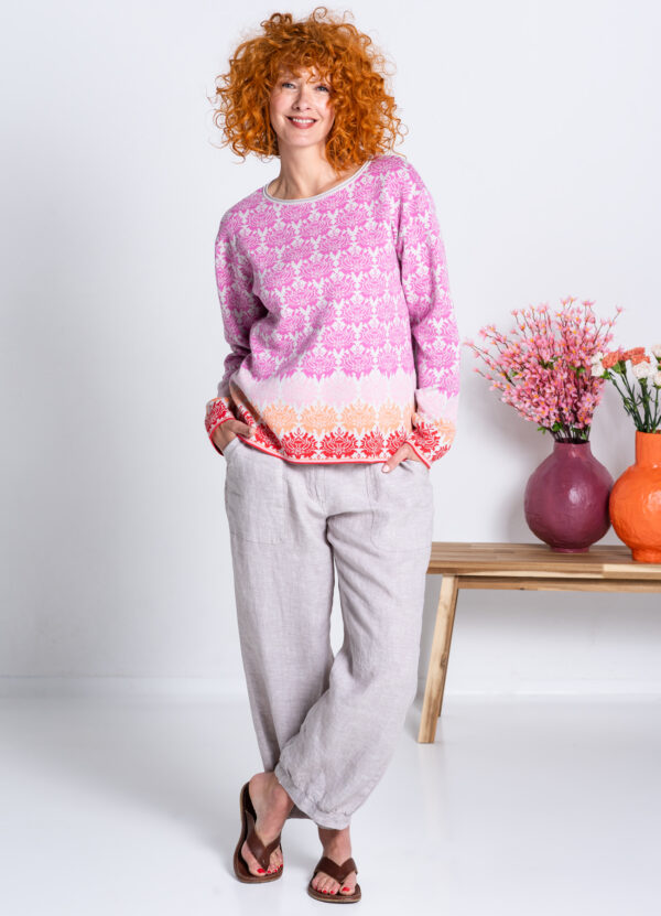 Pumphose Leinen natur delavé