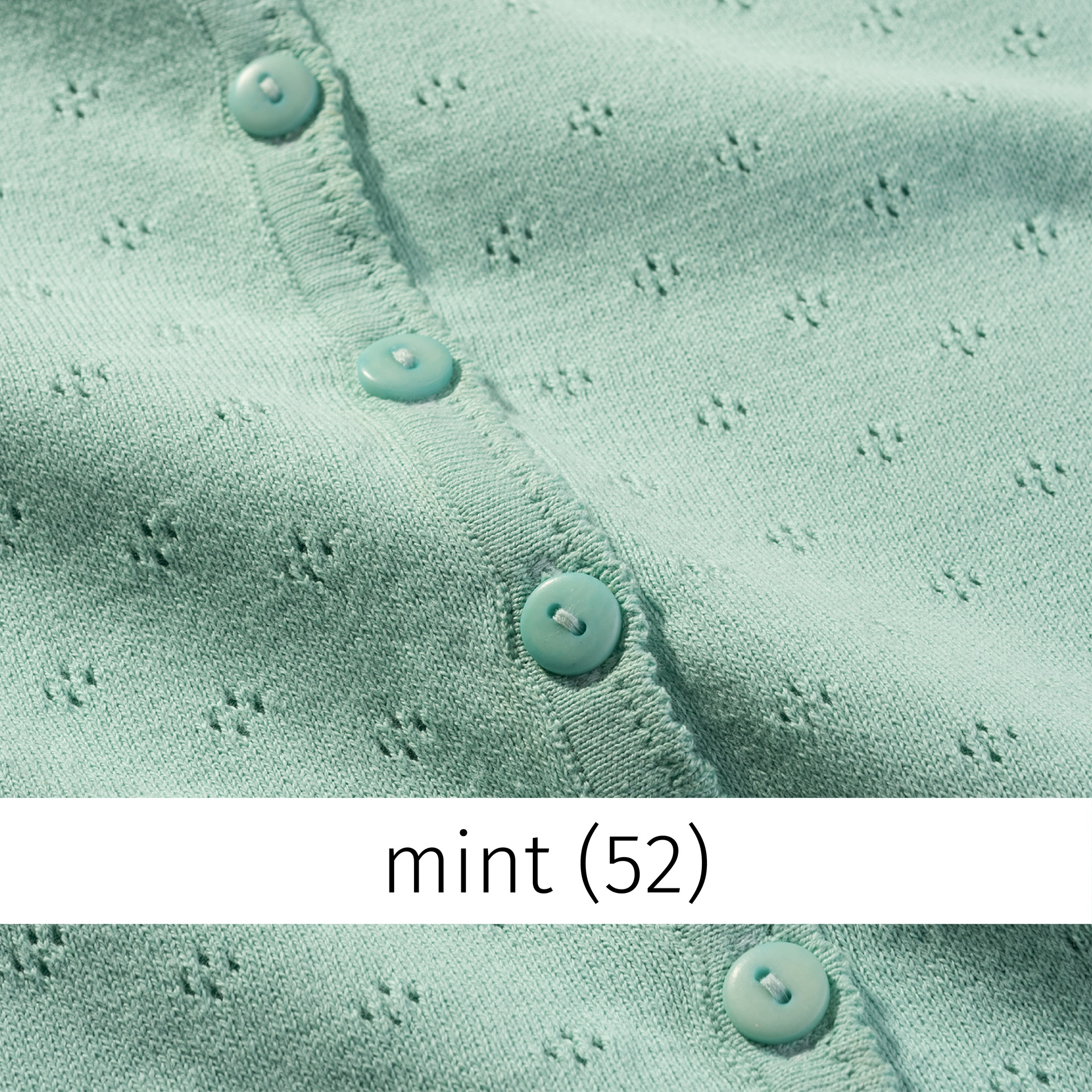 Ajour Strickjacke Hola Mint – Bild 2