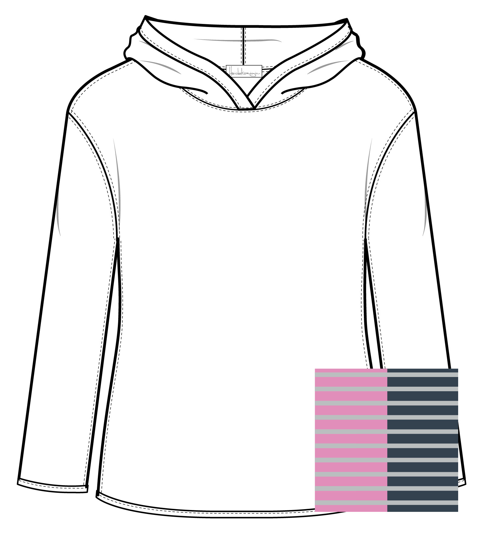 Wendekapuzenshirt Nella jeans – Bild 3