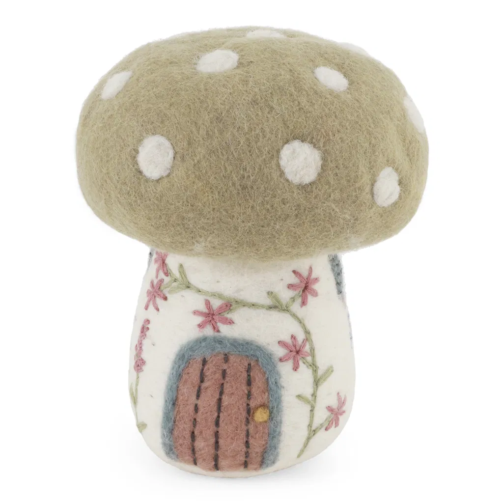 Großes Pilzhaus Frühling H 20cm