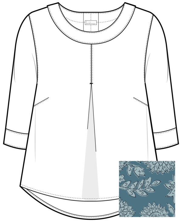 Blusenshirt Leinen Astra Quarz