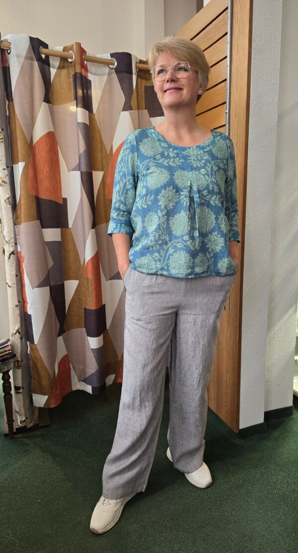 Blusenshirt Leinen Astra topas