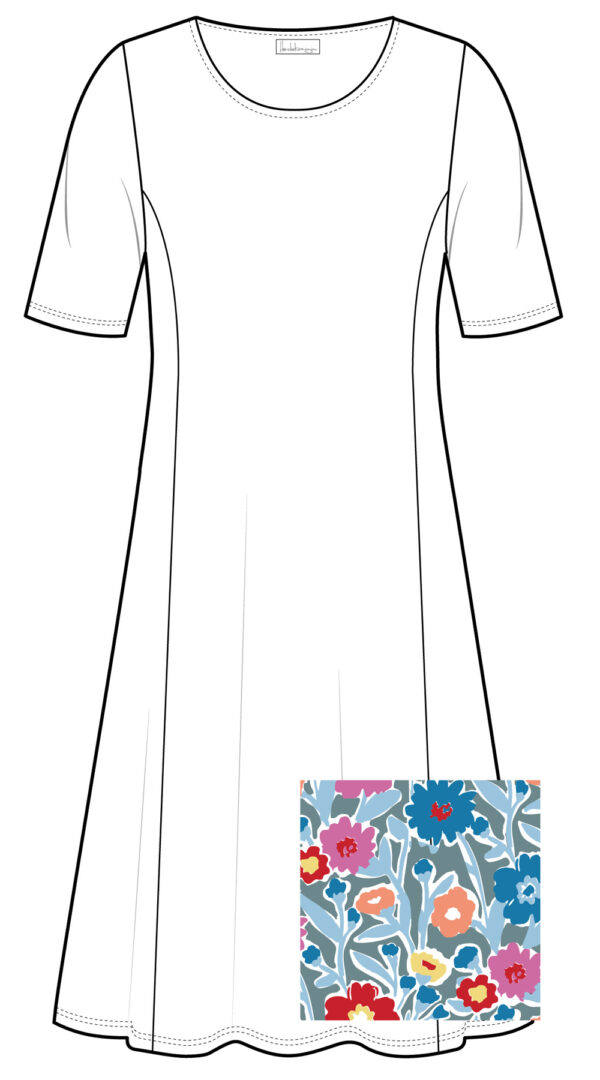 Kleid A-Linie MIKA mandarine