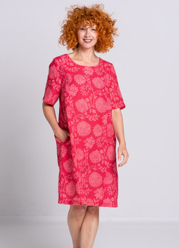 Kleid Kurzarm Leinen