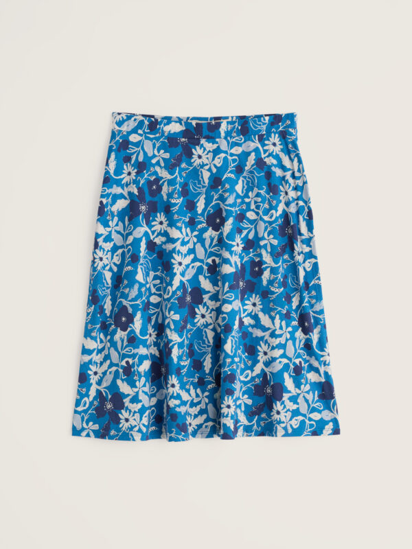 Rose Skirt Knee Length Winding Meadow Sailboats