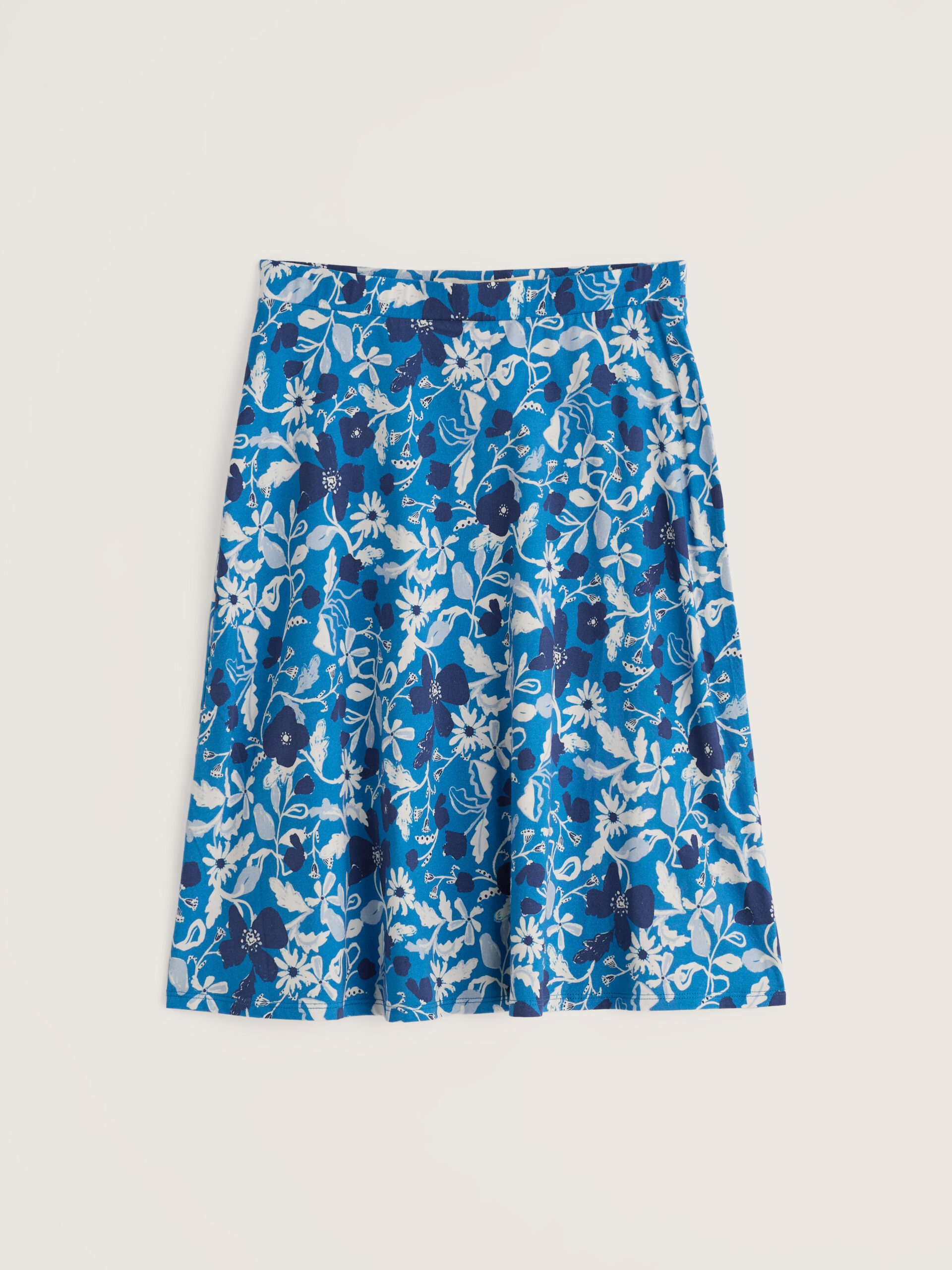 Rose Skirt Knee Length Winding Meadow Sailboats