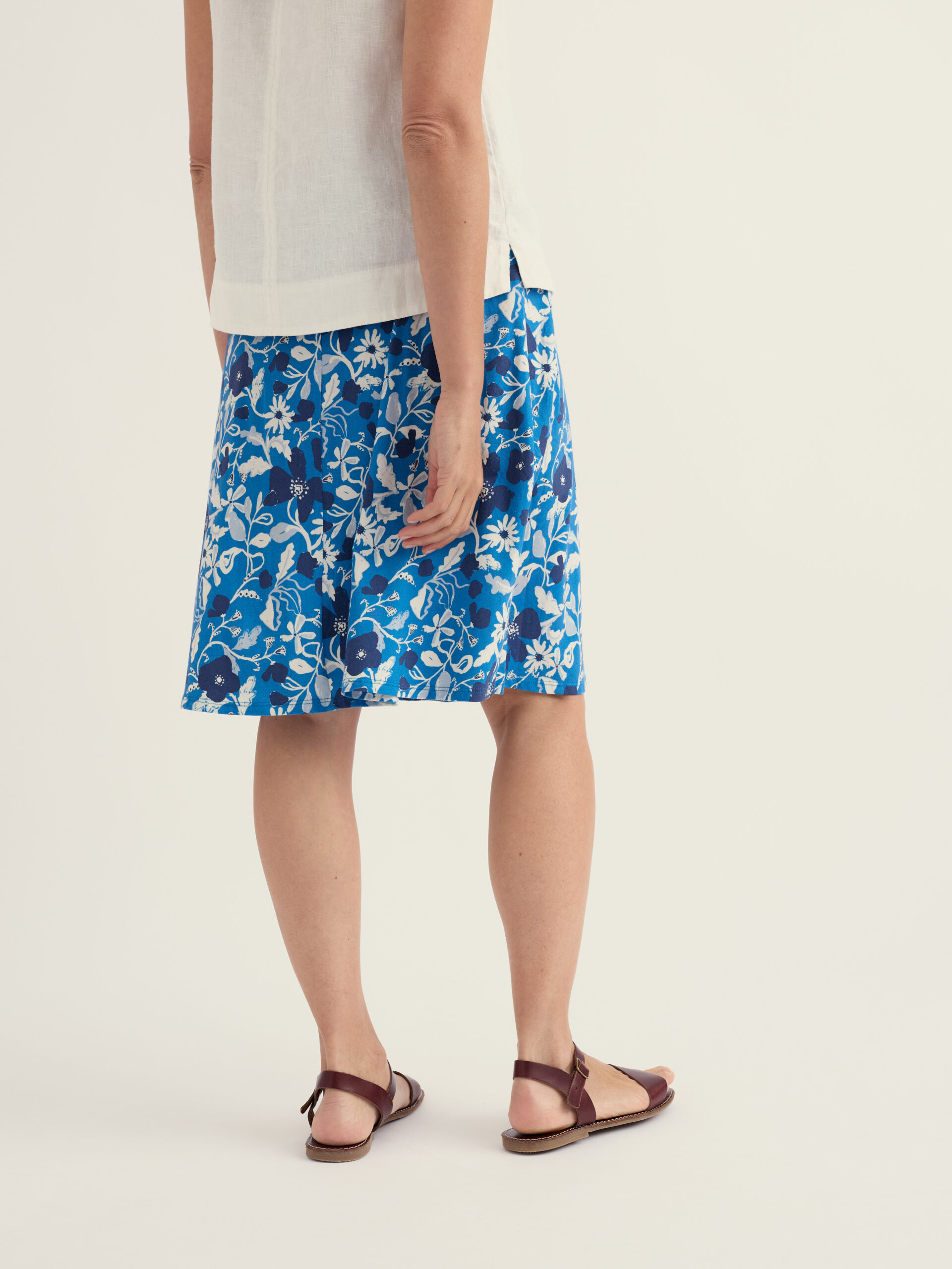 Rose Skirt Knee Length Winding Meadow Sailboats – Bild 5