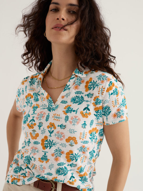 S/S Wavecrest Shirt Apothecary Plants Chalk