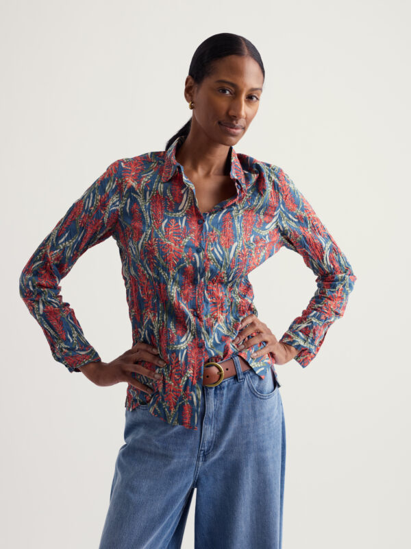 Larissa Shirt Red Hot Poker Dusk