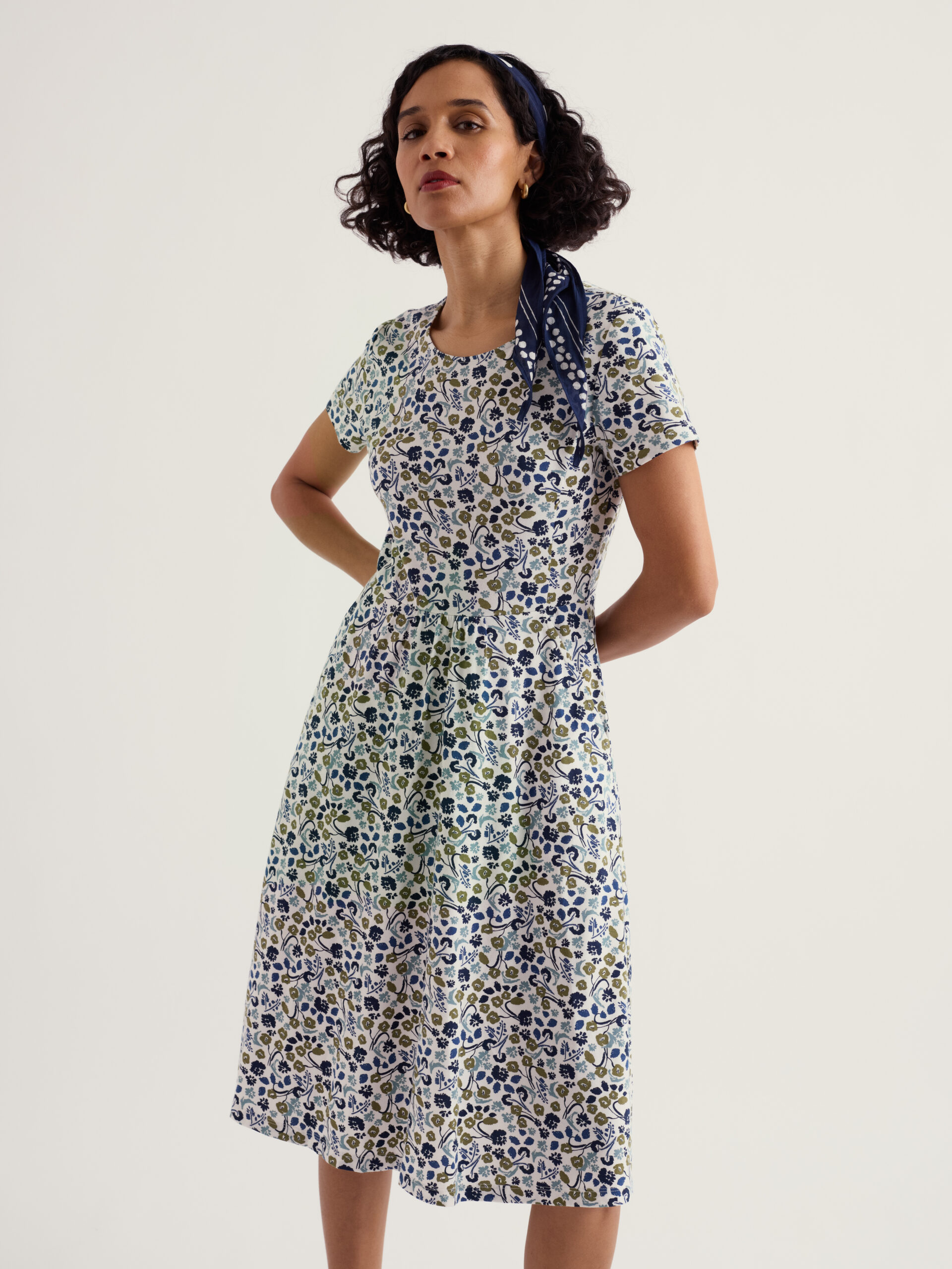 S/S April Dress Beach Blooms Chalk