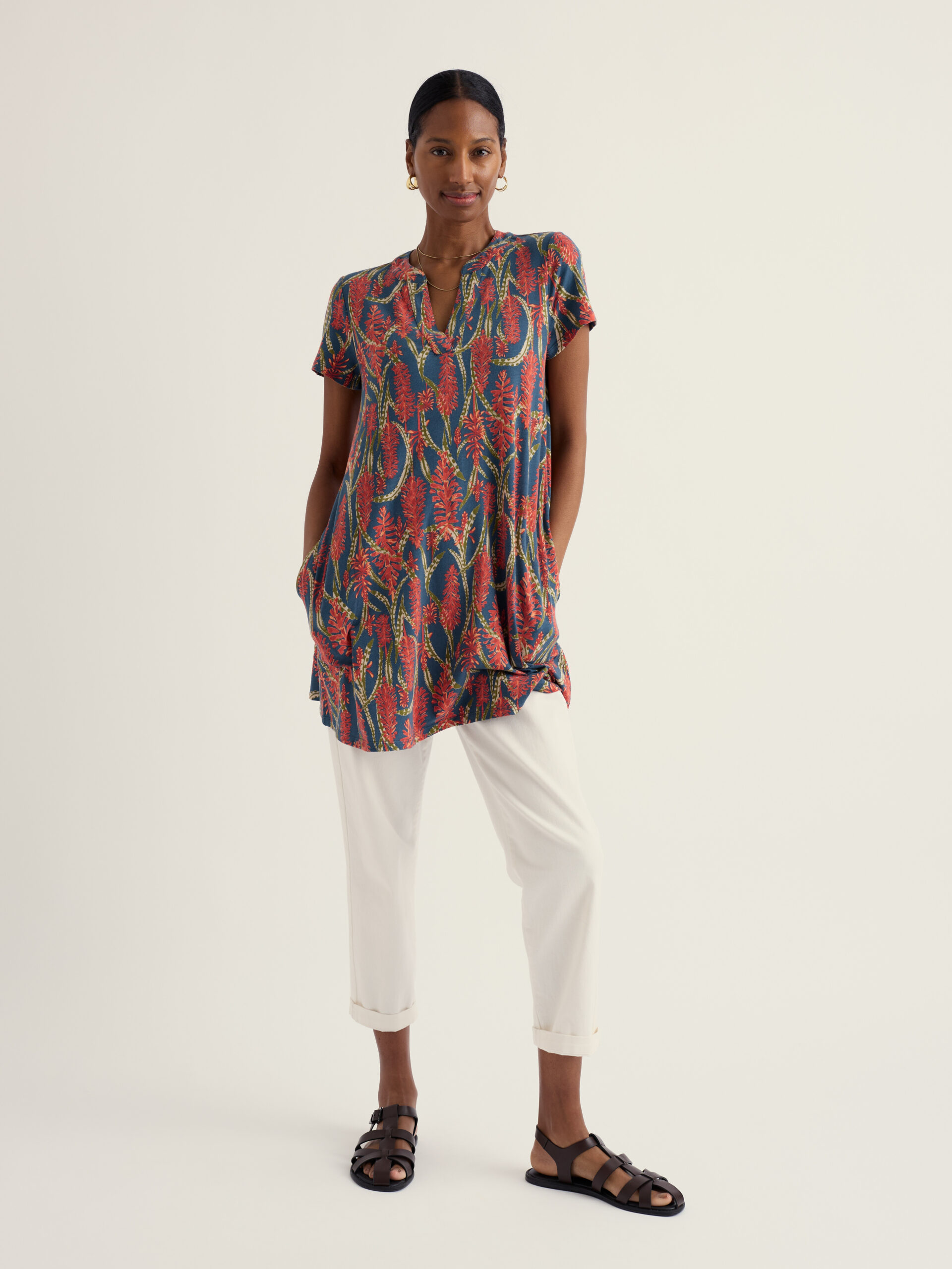 S/S Wreathe Tunic Red Hot Poker Dust – Bild 3