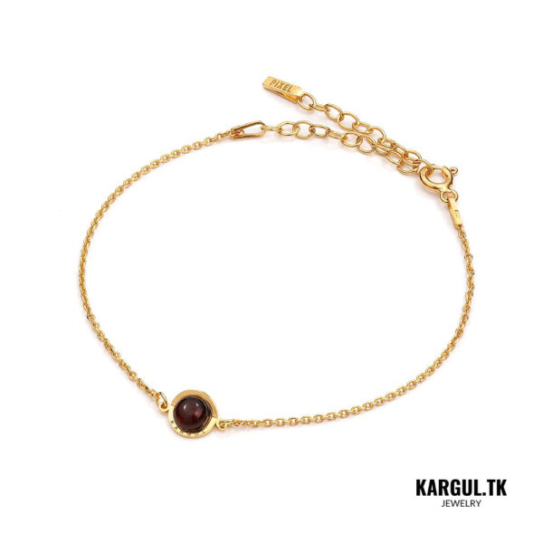 Kettenarmband Pixel Cognac